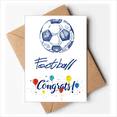 thumbnail image 1 of Simple Cartoon Football Blue Pattern Wedding Cards Congratulations Greeting Envelopes, 1 of 3
