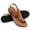 Brown, variant on Toe Loop Sandals for Women Leather Thong Slingback Vacation Sandals Adjustable Ankle Strap Casual Dressy Flats Sandals Walking Wear