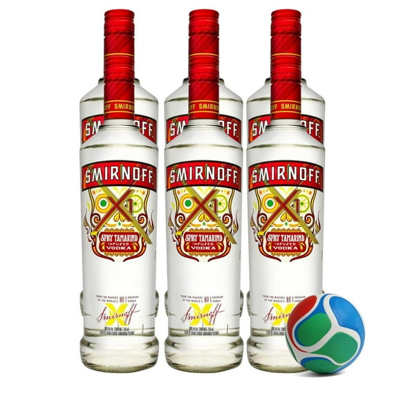 6 Vodka Smirnoff Tamarindo 750 ml + Balón Mini