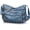 Blue, variant on Lightweight Leather Multi-Pocket Bag for Women - Retro Sling Medium Travel Purses