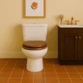 thumbnail image 3 of Design House Dalton Wooden Soft Close Toilet Seat, Java Brown, 3 of 11