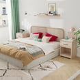 thumbnail image 3 of Gymax Table de Chevet 2 Pcs avec Tiroir Étagère de Rangement Table d'Appoint en Bois Chambre Naturel, 3 of 10