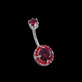 thumbnail image 2 of Sexy Lady ombligo anillo piercing circón imitación perla accesorios para el vientre (rojo oscuro), 2 of 3