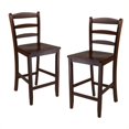 thumbnail image 1 of Pemberly Row 24" Counter Stool in Antique Walnut (Set of 2), 1 of 1