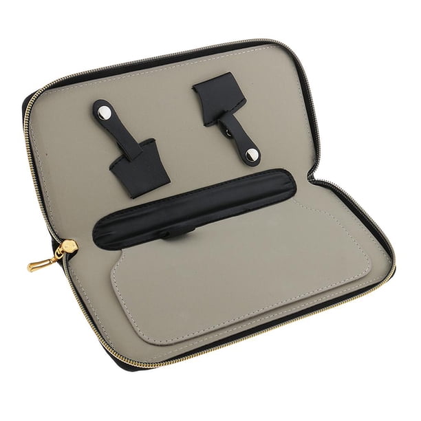Cuero Tijeras para El Cabello Tijeras Peines Bolsa Estuche para Peluquería Estuche para Negro