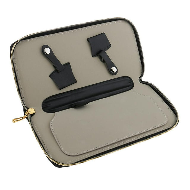 Cuero Peluquero Tijeras Tijeras Clips Peines Soportes para Herramientas de Salón Funda Estuche para Peluquero