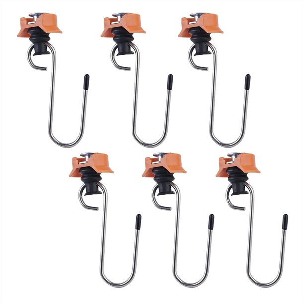 Paquete de 6 Metálicos para Autocaravanas y Camiones para Accesorios de Rieles de Líneas Aéreas, Accesorio de Transporte de Seguridad de Carga Fácil de Instalar