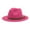 Pink, variant on BAYAIXZ Vintage Wide Brim Fedoras Hat Women Classic Felt Fedora Wide Brim Hat with Belt Buckle Large Felt Panama Rancher Hat (Hot Pink,One Size)