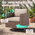 thumbnail image 5 of UDPATIO Patio Furniture Set, 7 Pieces Outdoor Furniture Sets with Rocking Swivel Chairs, Wicker Rattan Outdoor Conversation Set with Storage Table and Waterproof Covers for Backyard, Deck, Porch, 5 of 7