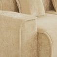 thumbnail image 4 of Newest 138" 4-Seater Modular Velvet Sofa for Living Room, Deep-Seat Design with Throw Pillows & No Assembly Required,Light Camel, 4 of 9