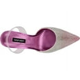 thumbnail image 3 of Nine West Fabry 5 Magenta Pink Pointed Closed Toe Slip On Stiletto Heeled Sandal (Magenta Pink, 10.5), 3 of 6