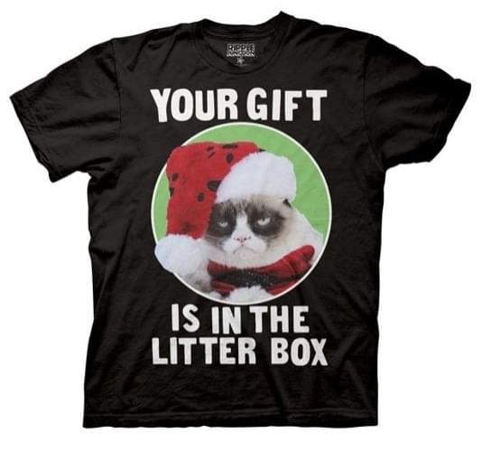 Litter Box Black T-Shirt Adult Small 