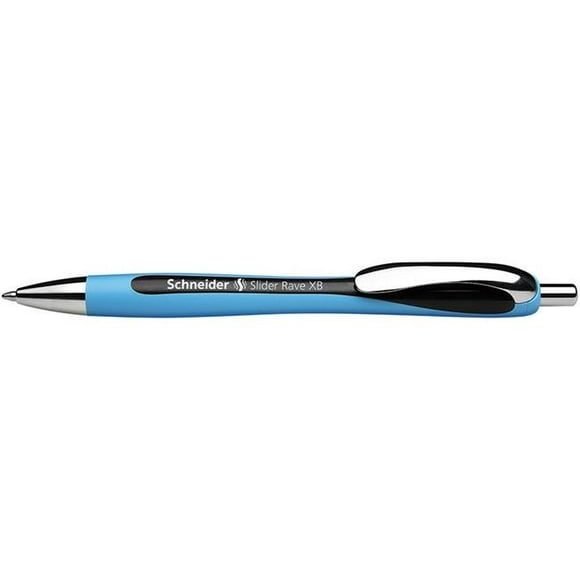 Stride STW132501-5 Schneider Black Slider Rave Xb Retractable Ballpoint Pen - 5 Each
