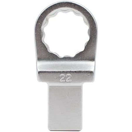

WCX Box End Interchangeable Torque Wrench Head Chrome Vanadium Steel Replaceable Spanner Head Compatible with 14mm x 18mm Drive Cavity Wrenches (22mm)-0614