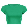 thumbnail image 2 of Sweet Home Farm Short Sleeve Shirts for Women Round Neck Summer Solid Color T Shirt T Shirts for Women Seagreen, 2 of 5