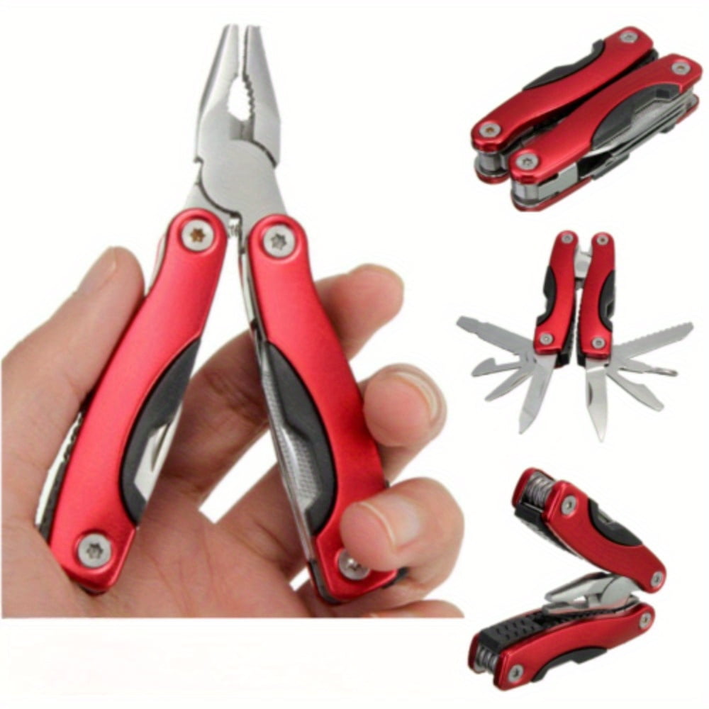 Maxam 11-in-1 Multi-Tool With Interchangeable Bits - Wood & Stainless Steel Handle, Folding