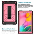 thumbnail image 4 of Dteck Case For Samsung Galaxy Tab A 8.0 T290 T295 (2019 Released) 8-inch,Heavy Duty Shockproof Rubber Hybrid Hard 3-Layer Protection Cover with Hand/ Shoulder Strap,Black+Rose, 4 of 6
