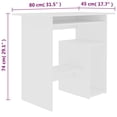 thumbnail image 4 of vidaXL Desk White 80x45x74 cm Engineered Wood, 4 of 4