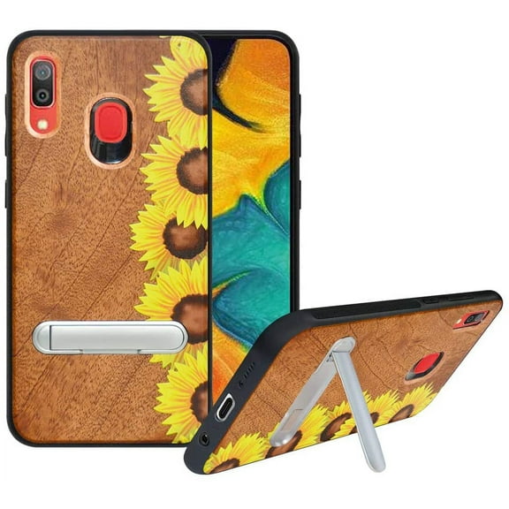 Labanema Samsung Galaxy A30 2019 /A20 2019 Case, Samsung Galaxy A30 2019 /A20 2019 Cover with Metal Kickstand, Anti Scratch Case for Samsung Galaxy A30 2019 /A20 2019 (Sunflower)