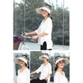 thumbnail image 2 of Guardurnaity Sombrero de lino y algodón para mujer, sombrero de sol decorativo colorido de repuesto a prueba de viento, transpirable, para la playa, para el Sombreros blanco beis Guardurnaity AP019206-06, 2 of 6