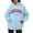 Sky Blue, variant on XIAONU Womens Hoodies Retro Letter Print Drawstring Hooded Sweatshirt With Kangaroo Pocket Drawstring Long Sleeve Fleece Lined Pullover Hoodie