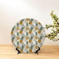 thumbnail image 6 of Yiaed Fruit Pineapples Print Bone China Decorative Plate Ceramic Dinner Plates Art Crafts with Display Stand-10in, 6 of 6