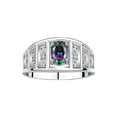 thumbnail image 1 of RYLOS Rings for Women Sterling Silver Ring Classic Style 7X5MM Oval Gemstone &  Diamond Ring June Alexandrite Jewelry Size 9, 1 of 7
