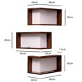 thumbnail image 2 of 3pcs Shelves for Wall Corner Rack, Floating Shelves Unit, Wall Mounted Storage, Modern Two-Tier Design, Sturdy Load-Bearing, for Living Room, Bedroom, Office Organization, 2 of 8