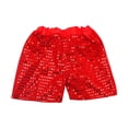 thumbnail image 5 of CPNG Boys Girls Sequin Outfits Sleeveless Waistcoat Shorts Hip-hop Jazz Dance Stage Performance Costume Vest Tops and Shorts Set(Red,15-16 Years), 5 of 7