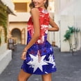 thumbnail image 5 of Busydd Womens 4th of July Dress Summer American Flag Graphic Sundresses Casual Independence Day Midi Dresses Crew Neck Beach Dress with Pockets, 5 of 6