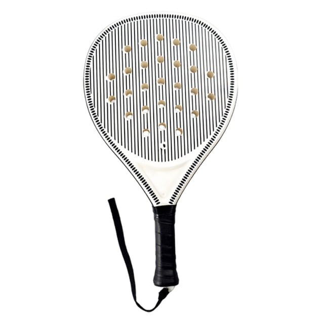 guohui Padel Racket Good Ball Control Supplies Sturdy for Summer Men Women Children White