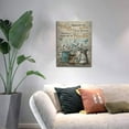 thumbnail image 3 of Farmhouse Flower Bathroom Decor Wall Art Vintage Butterfly Floral Blue Pictures Wall Decor Inspirational Quotes Canvas Painting Prints Artwork Home Decorations Framed for Bedroom12 x16, 3 of 6