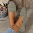 thumbnail image 5 of KIJBLAE Women's Plus Size Mesh Upper Low Cut Flats, Trendy Breathable Slip On Comfortable Casual Shoes for Spring Summer Green 44, 5 of 9