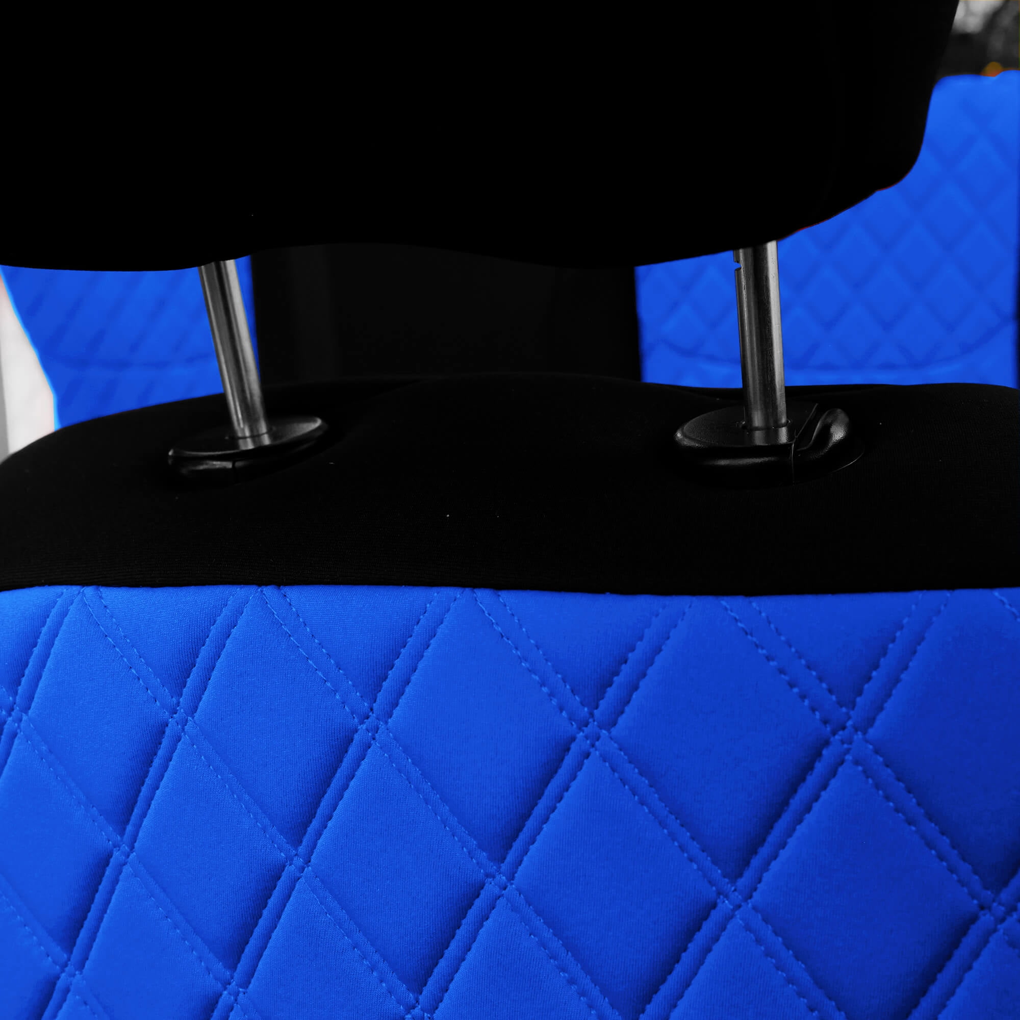 For 2007-2017 Jeep Wrangler JKU 4 Door FH Group Neoprene Waterproof Custom Fit Car Seat Covers Rear Set - Blue