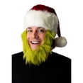 thumbnail image 3 of Elope Dr. Seuss The Grinch Costume Santa Hat With Beard One Size Unisex, 3 of 8