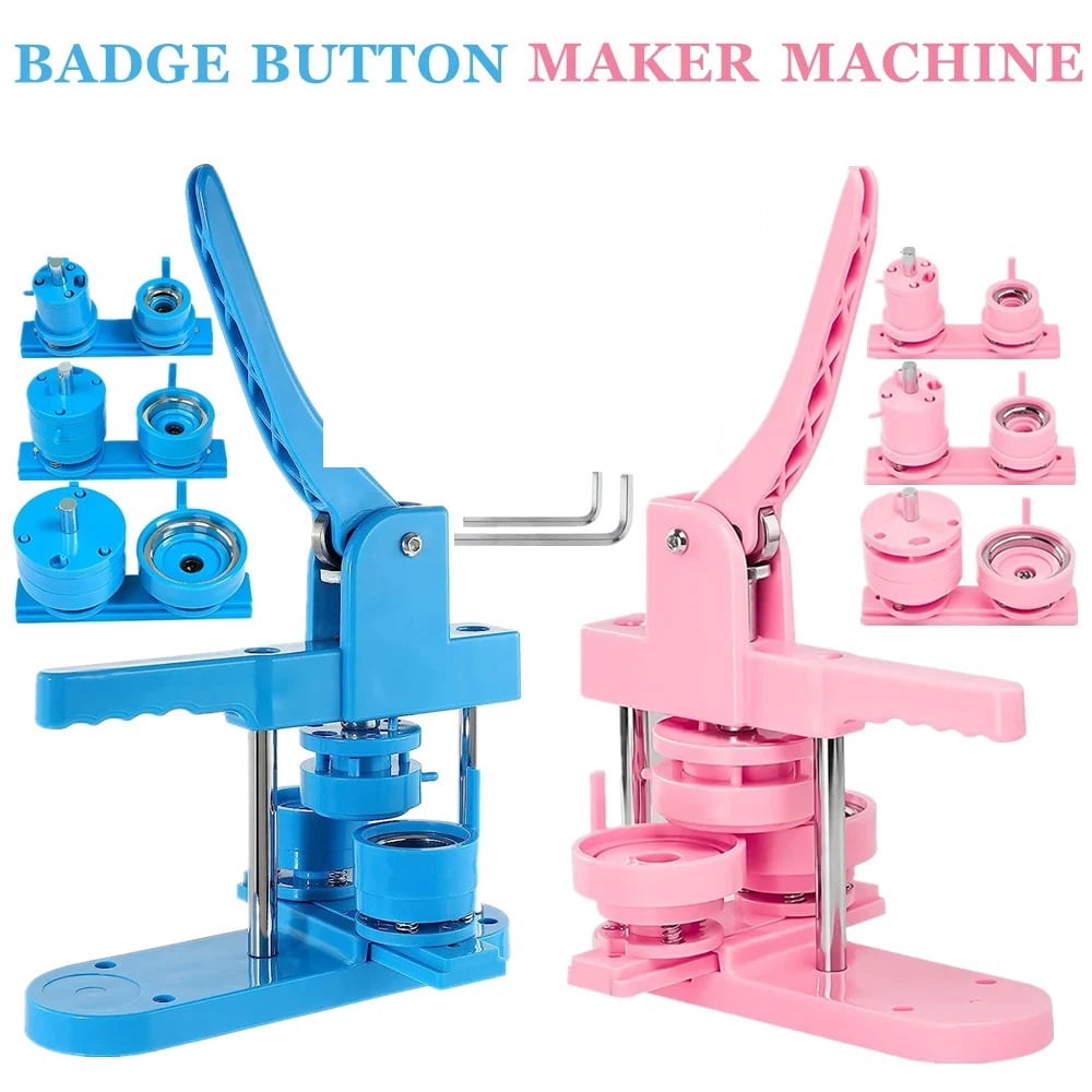 Badges Button Maker Machine Set, 25+32+58MM Pin Badges Punching Press ,Beginner-Friendly