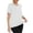 White, variant on Horkkom Workout Tops for Women V Neck Solid Color Short Sleeve Tops Summer Gym Athletic Tops L