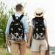 thumbnail image 4 of Disketp Japanese White Crane print Canvas Backpack Lightweight Travel Daypack Student Rucksack Laptop Backpack-Small, 4 of 5