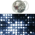 thumbnail image 2 of Injueey Bola de espejo de discoteca, lámparas redondas giratorias reflectantes, luz de escenario para Festival, fiesta, cumpleaños, adornos Iluminación navideña 15cm /Plata, 2 of 6