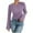Purple, variant on BLVB Women's Ribbed Long Bell Sleeve Tops Crew Neck Slim Fit Undershirts Knit Basic Casual Stretch Going out Tee Shirts