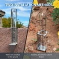thumbnail image 2 of 5" Capacity Rain Gauge Garden Rain Water Gauge with Wall Hanging/Ground Insert Rack Holder for Yards, Lawns, Pathway, Patio, 2 of 5
