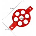 thumbnail image 4 of Pancake Molds Silicone Cake Mold Dishwasher Safe 7 Circles (Red)，JUN, 4 of 7