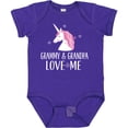 thumbnail image 3 of Inktastic Grammy and Grandpa Love Me Girl Unicorn Girls Baby Bodysuit, 3 of 5