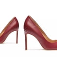 thumbnail image 3 of Schutz Lou Garnet Slip On Pointed Toe Slimmed-Down Stiletto Heeled Pumps (Garnet, 6), 3 of 5