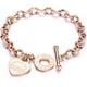 thumbnail image 2 of Pulsera de acero inoxidable Titanio Oro Acero Oro rosa con corazón Colgante Love Bible Bracelet Woman brillar Producto electrónico, 2 of 3