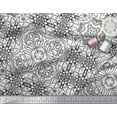 thumbnail image 3 of Soimoi Polyester Crepe Fabric Floral & Moroccan Damask Ethnic Fabric Prints by Yard 42 Inch Wide, 3 of 3