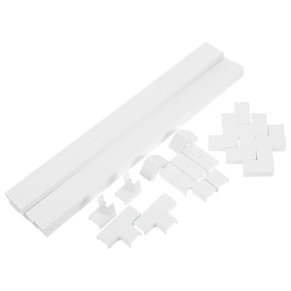 COSMOBETTY Cable Concealers Wire Cover White PVC 1 Set Wall Wire Hiding For Professionals