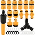 thumbnail image 1 of Garden Hose Connection 13 Mm, Watering Hose Adapter Kit Reinforced Abs Material, Watering Hose Connection Accessories Leak-free Quick Connection For G, 1 of 5