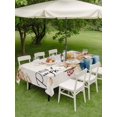 thumbnail image 3 of Outdoor Tablecloth with Umbrella Hole and Zipper, Orange Blue Pumpkin Fall Rectangle Table Cloth 60x102 Inch Waterproof Tablecloth, Thanksgiving Wheat Botanical Vintage Picnic Table Cover for Patio, 3 of 7