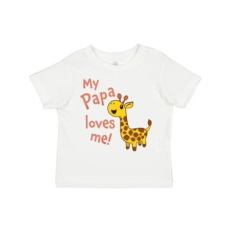 

Inktastic My Papa Loves Me- Cute Giraffe Gift Toddler Boy or Toddler Girl T-Shirt